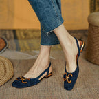 Sandales à bout fermé carré rétro - Collection 2023