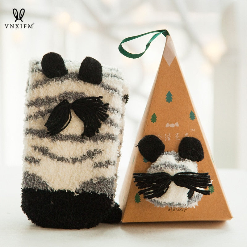 Chaussettes polaire d'hiver - Animaux mignons