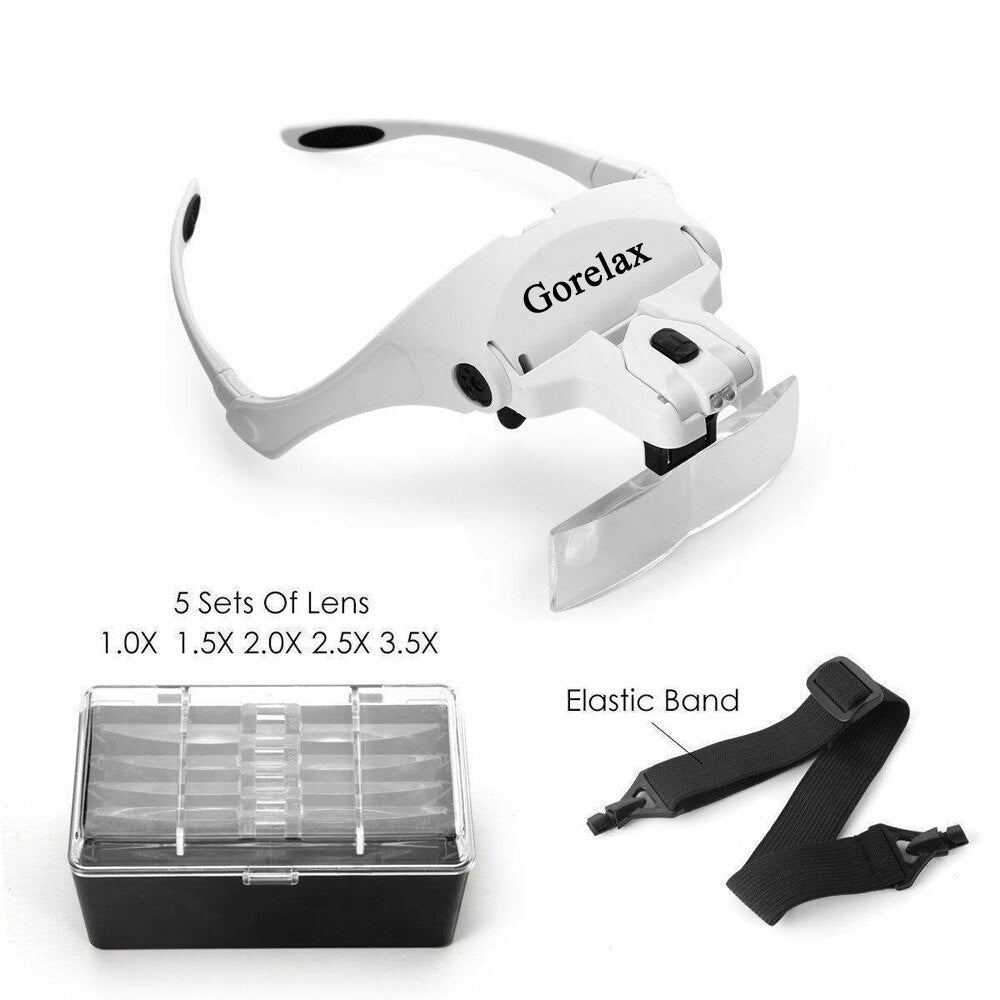 Lunettes loupe de précision avec lampe