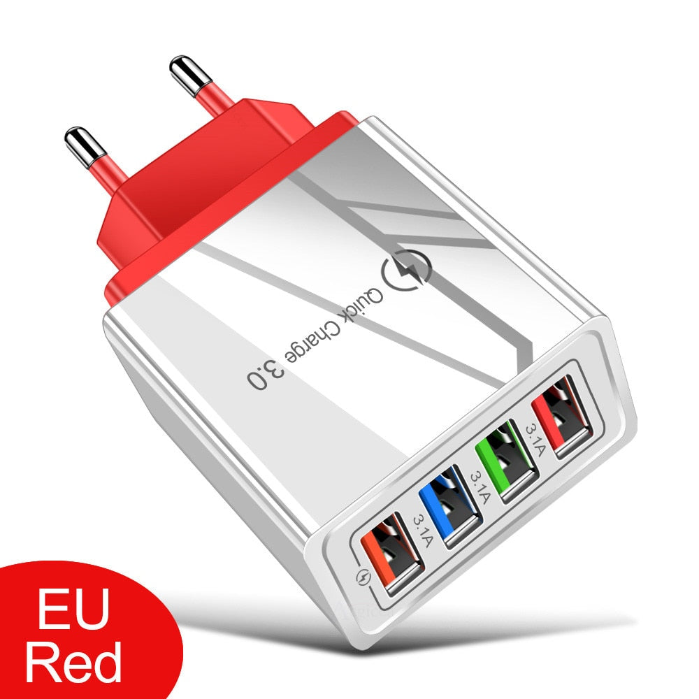 Cargador USB de 4 puertos - Velocidad +