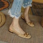 Sandales à bout fermé carré rétro - Collection 2023