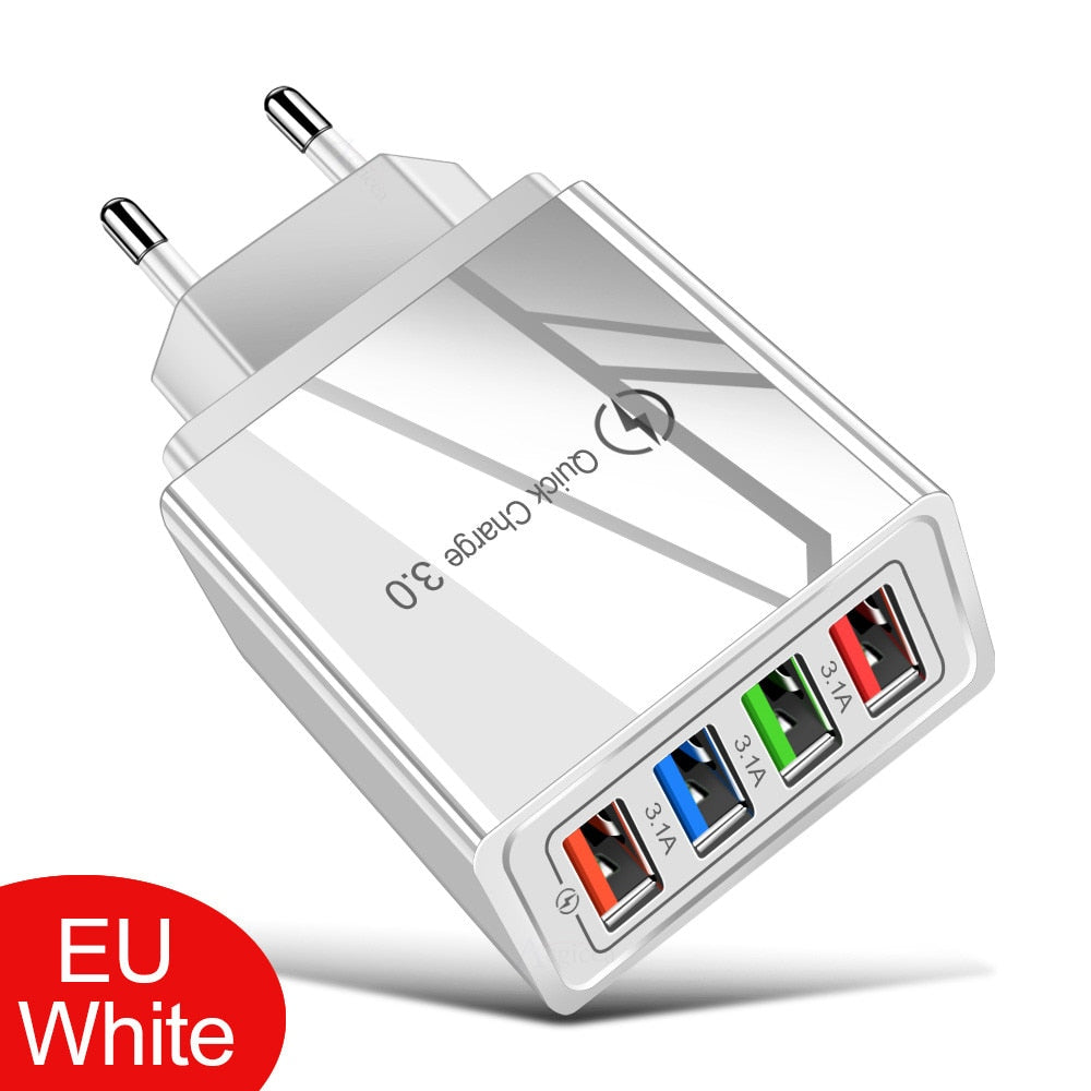 Cargador USB de 4 puertos - Velocidad +