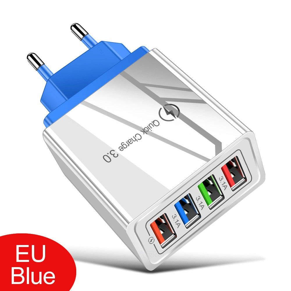 Cargador USB de 4 puertos - Velocidad +