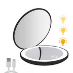 Mini miroir de poche à LED