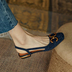 Sandales à bout fermé carré rétro - Collection 2023