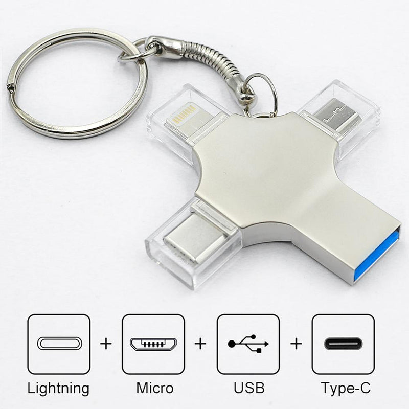 Clé USB 4 EN 1 64GB - PC, Téléphone, Tablette