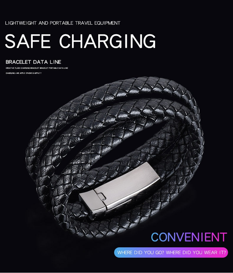 Bracelet avec câble de charge rapide