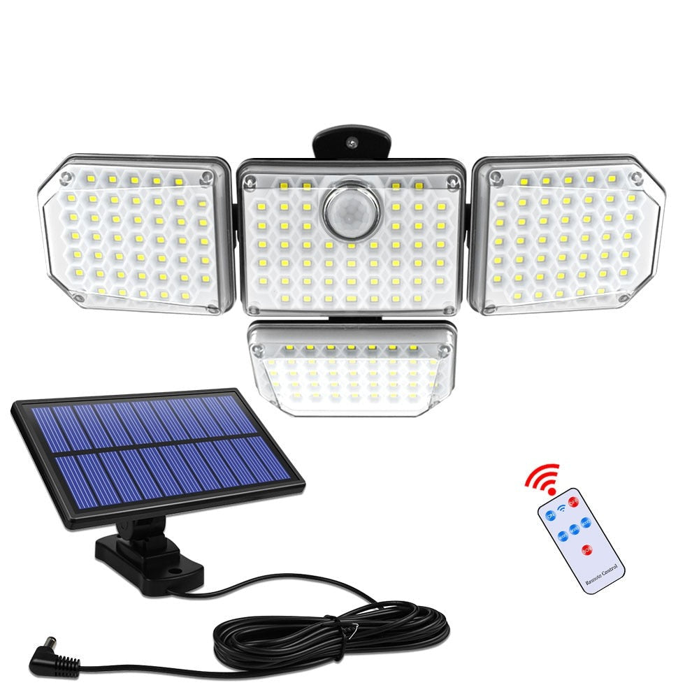 Projecteur LED solaire avec panneaux directionnels
