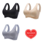 Lot de 3 Brassières Dentelle 5D sans couture