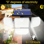 Projecteur LED solaire avec panneaux directionnels