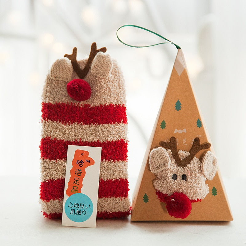 Chaussettes polaire d'hiver - Animaux mignons