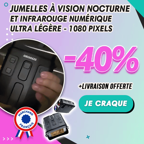Jumelles à vision nocturne et infrarouge numérique - ultra légère - 1080 pixels