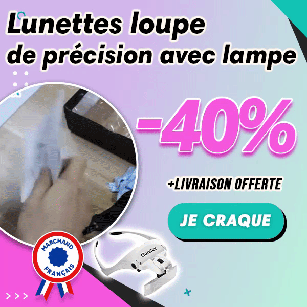 Lunettes loupe de précision avec lampe