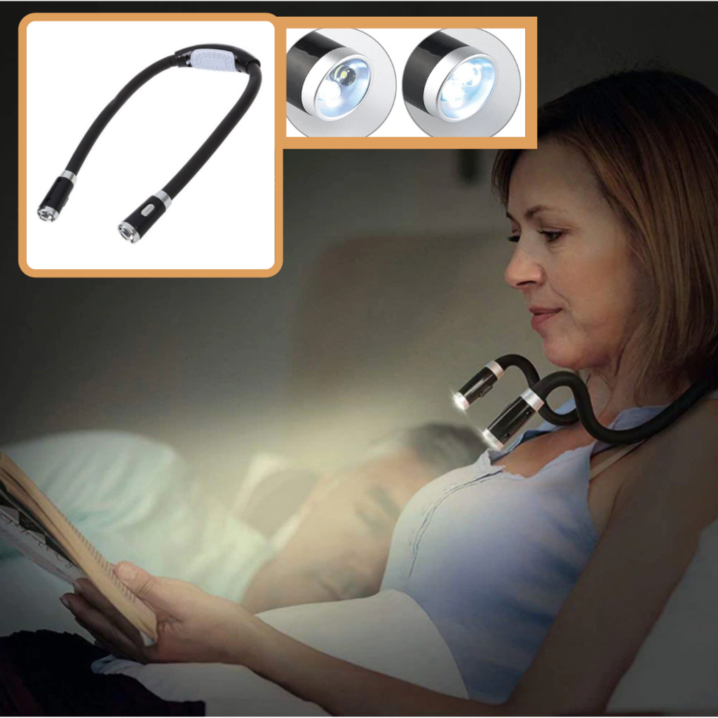 Lampe flexible de lecture tour de cou