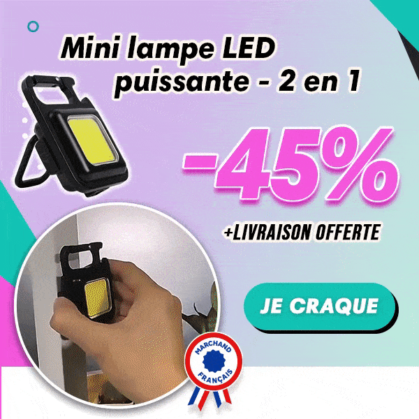 Mini lampe LED puissante - 2 en 1
