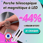 Perche télescopique et magnétique à LED