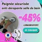 Poignée sécurisée anti-dérapante salle de bain