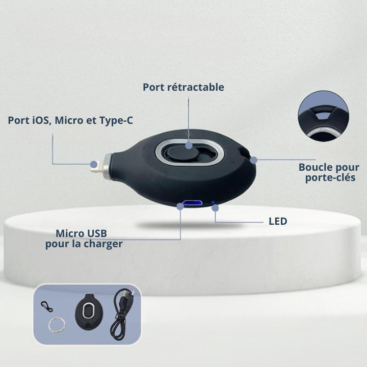 Batterie portative porte-clés