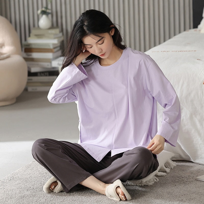 Pyjama femme ample en coton
