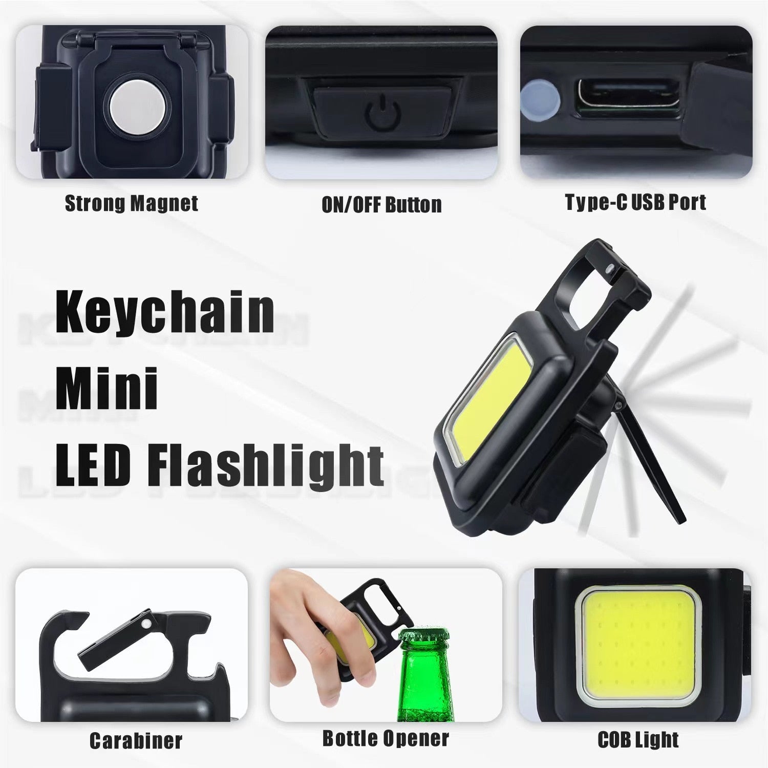 Mini lampe LED puissante - 2 en 1