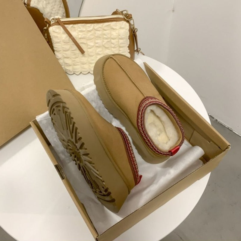 Bottines slipper à plateformes - Intérieur fourrure