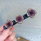 Barrette à trois fleurs pinces