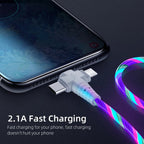 Câble de recharge 3 en 1 - Lumineux