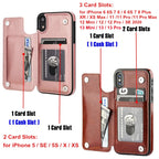Etui portefeuille en cuir pour téléphone