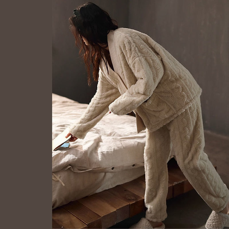 Ensemble cocooning d'intérieur pour femme