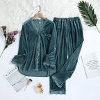 Pyjama élégant en velours pour femme