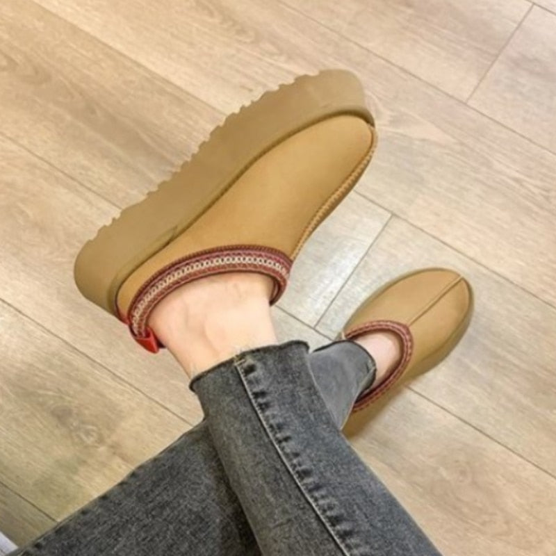 Bottines slipper à plateformes - Intérieur fourrure