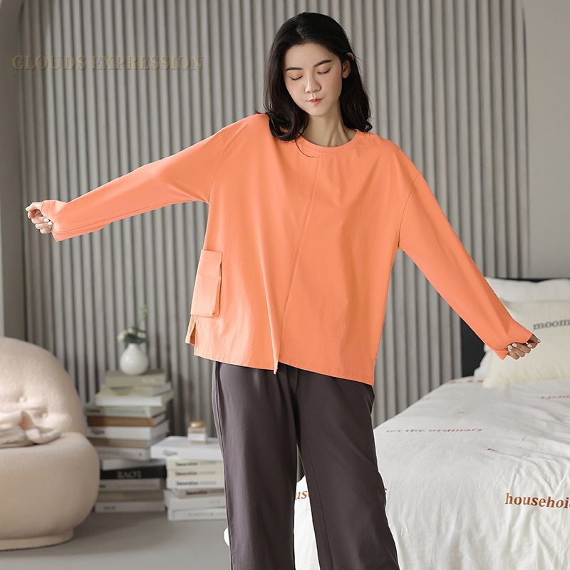 Pyjama femme ample en coton