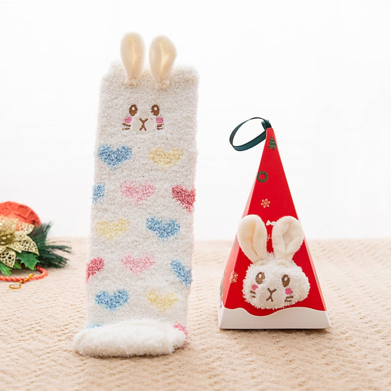 Chaussettes polaire d'hiver - Animaux mignons