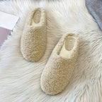 Mocassins d'intérieur en laine véritable