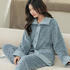 Ensemble d'intérieur cardigan torsadé mixte