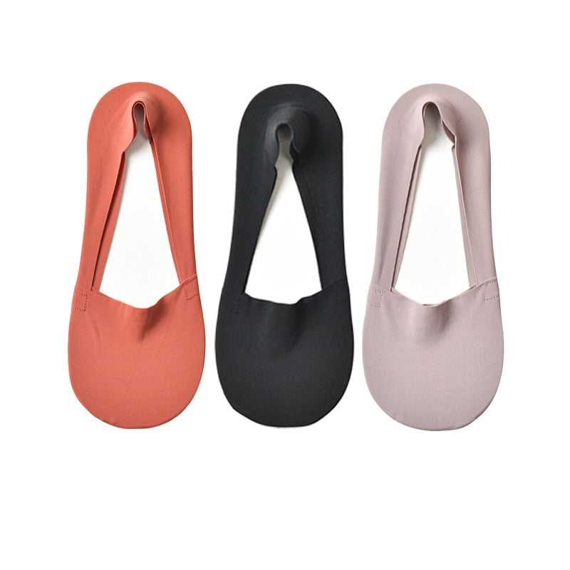 3x Calcetines antideslizantes de seda helada