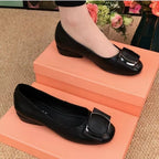 Ballerines à talons bas détail boucle - Femme