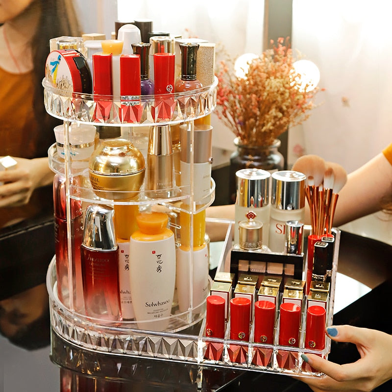Organisateur de maquillage rotatif