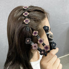 Barrette à trois fleurs pinces