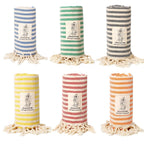 Serviette de plage 100% coton avec son sac à dos
