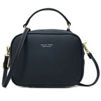 Mini sac bandoulière à double poches en Cuir PU