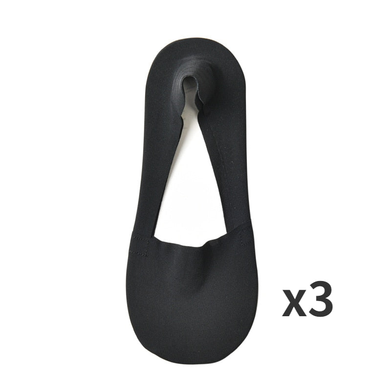 3x Chaussettes en soie glacée antidérapantes