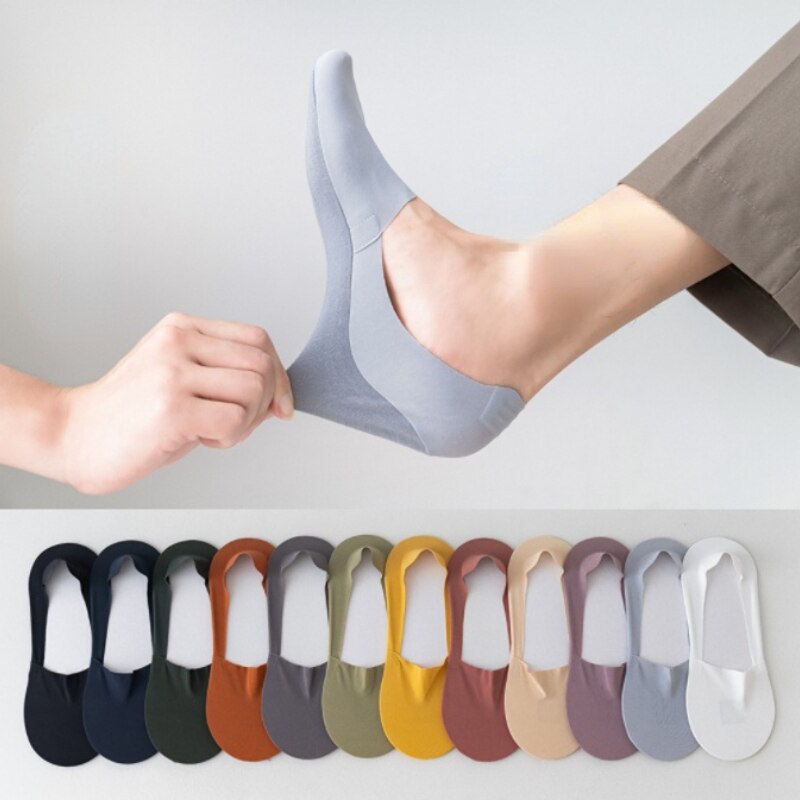 3x Chaussettes en soie glacée antidérapantes