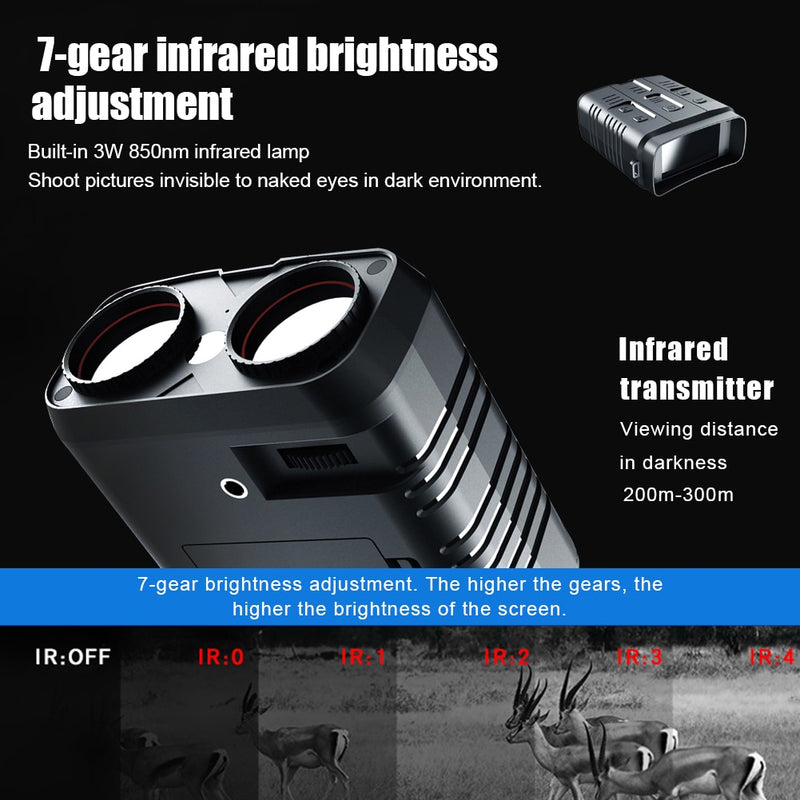 Jumelles à vision nocturne et infrarouge numérique - ultra légère - 1080 pixels