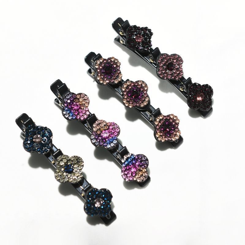 Barrette à trois fleurs pinces