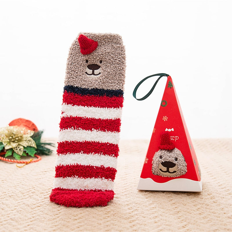 Chaussettes polaire d'hiver - Animaux mignons