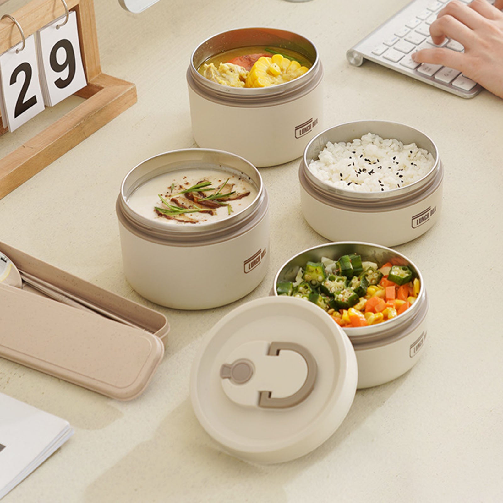 Lunch box 2 en 1 - Portable et Isotherme