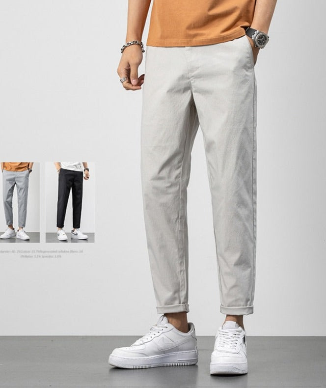 Pantalon d'été coupe droite en coton - Style casual