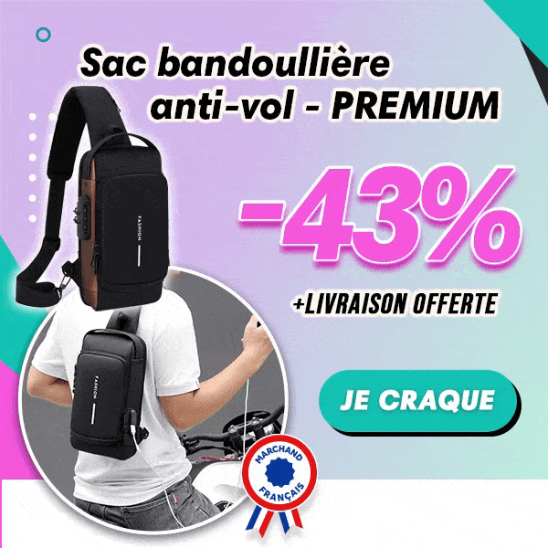 Sac bandoulière anti-vol - PREMIUM