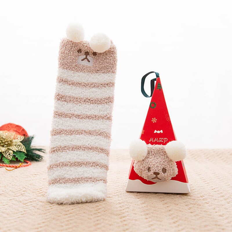 Chaussettes polaire d'hiver - Animaux mignons